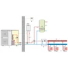 Slika 18/18 -Šema instalacije sistema Centrometal HP-Cm Monoblock toplotna pumpa vazduh-voda