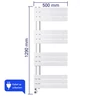 Slika 6/8 -WENTOREX Asymmetric Electric 700 W električni radijator dimenzije
