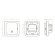 FALCON C16 WiFi termostat - dimenziije