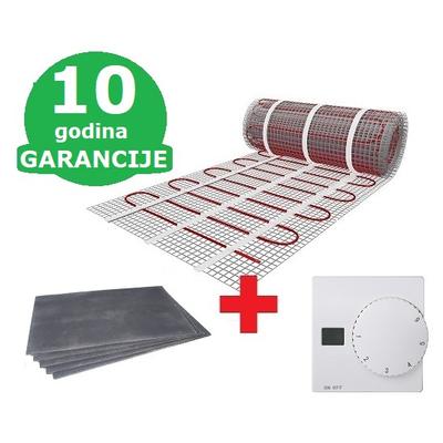 5 m2 U-HEAT grejna mrežica + 5,4 m2 U-HEAT polistirol izolaciona ploča + U-HEAT manualni zidni termostat
