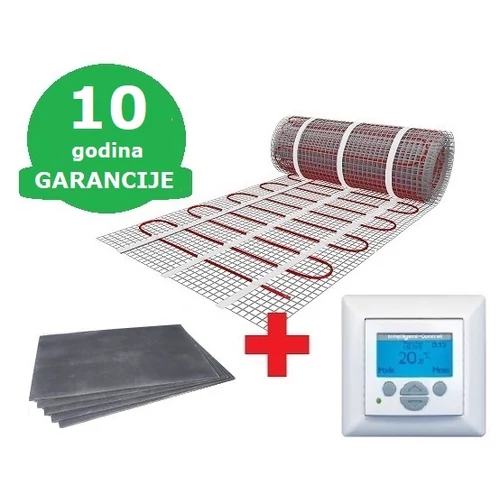 8 m2 U-HEAT grejna mrežica +  8,4 m2 U-HEAT polistirol izolaciona ploča + Intelligent Control digitalni termostat