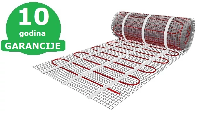 U-HEAT električna grejna mrežica 2 m2 = 300 W podno grejanje
